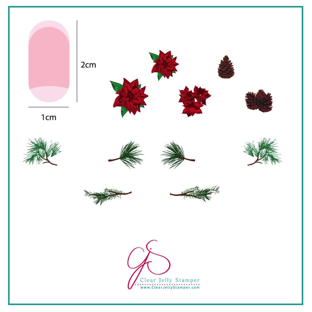 Pines & Poinsettias Christmas Plate (CjSC-08)