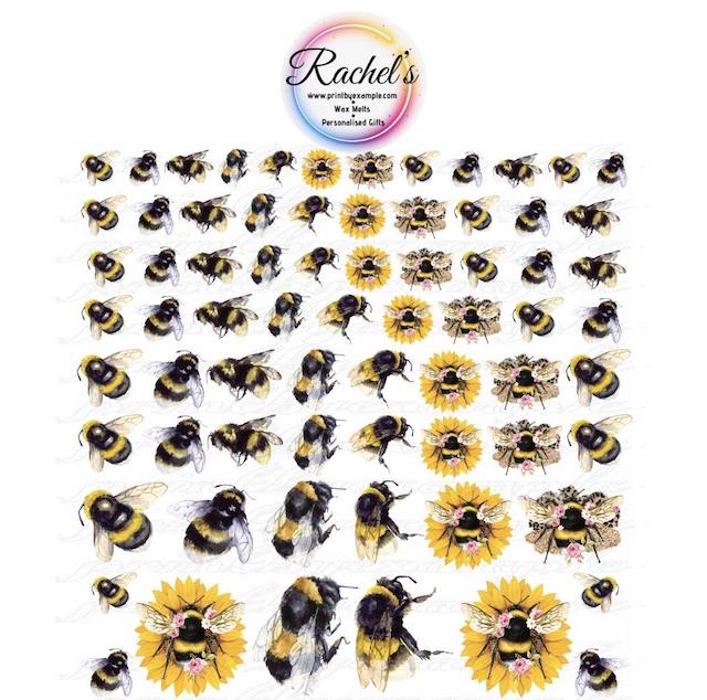 Nail Decals Waterslide nail art decals s/xl (bees)