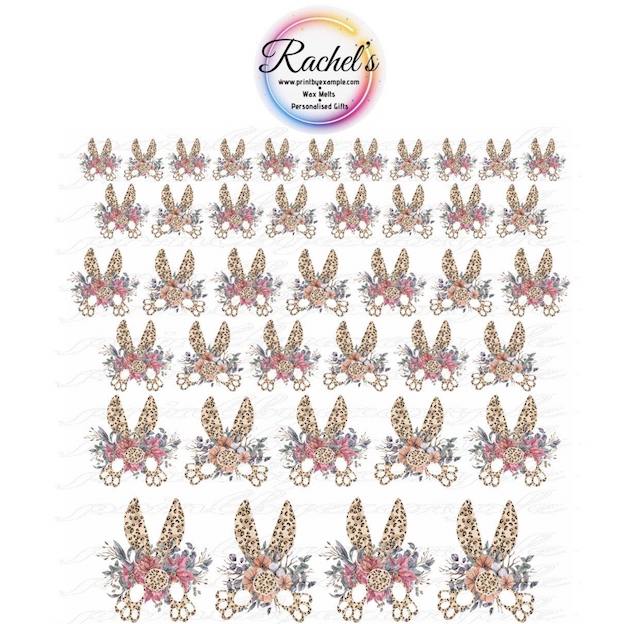 Nail Decals Waterslide nail art decals s/xl (Leopard bunny feet)