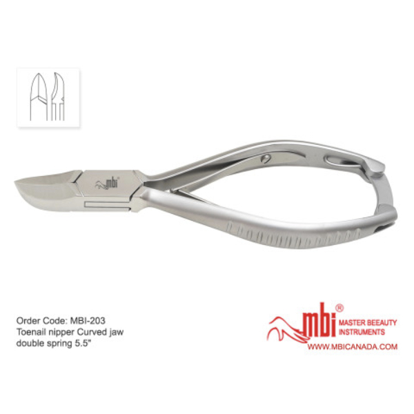 Toenail Nipper Curved Jaw Double Spring 5.5"